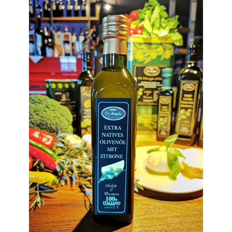 Olio di Oliva al Limone ( Extra Natives Olivenöl mit Zitrone) 0,25l